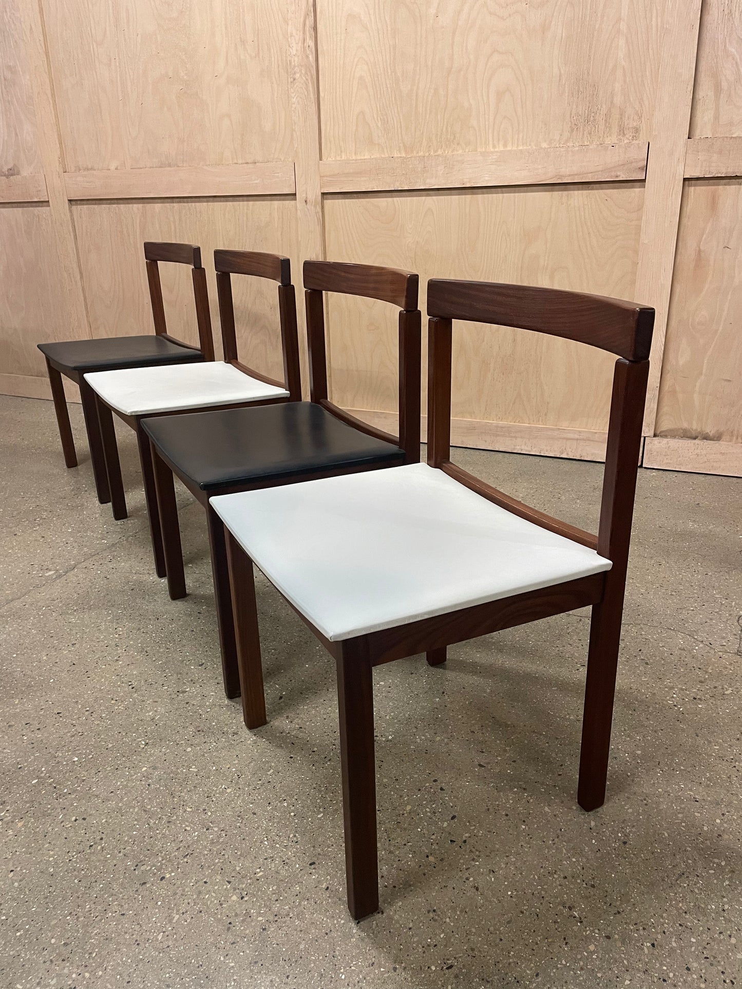 Set of four rosewood dining chairs