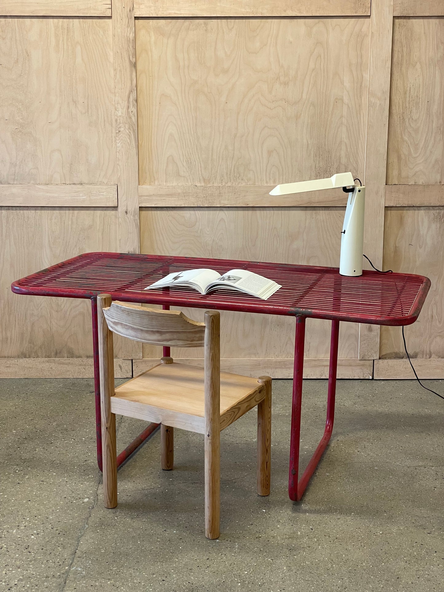 Red Industrial Table