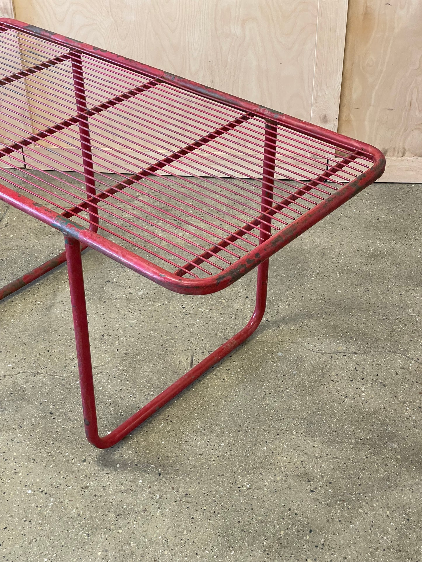 Red Industrial Table