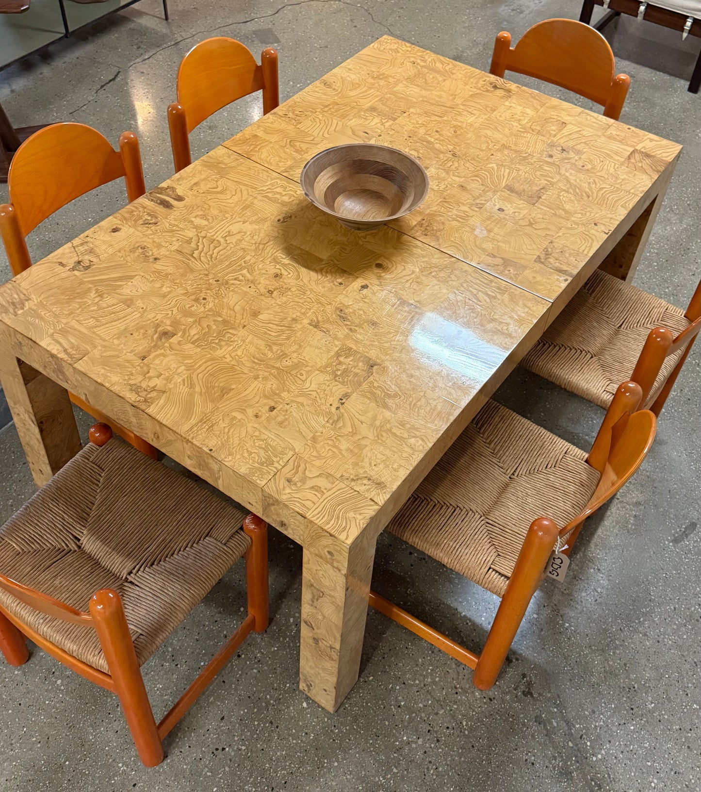 Milo Baughman Patchwork Burl Dining Table