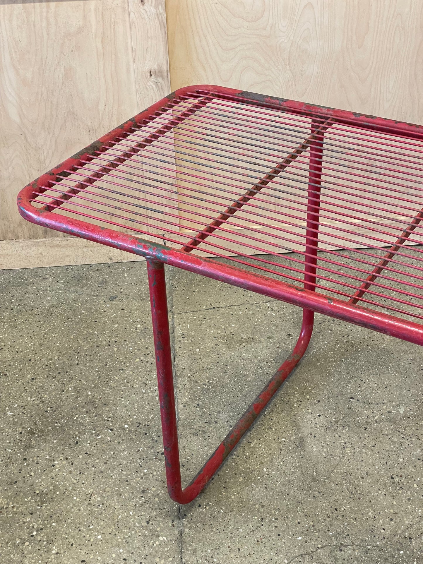Red Industrial Table