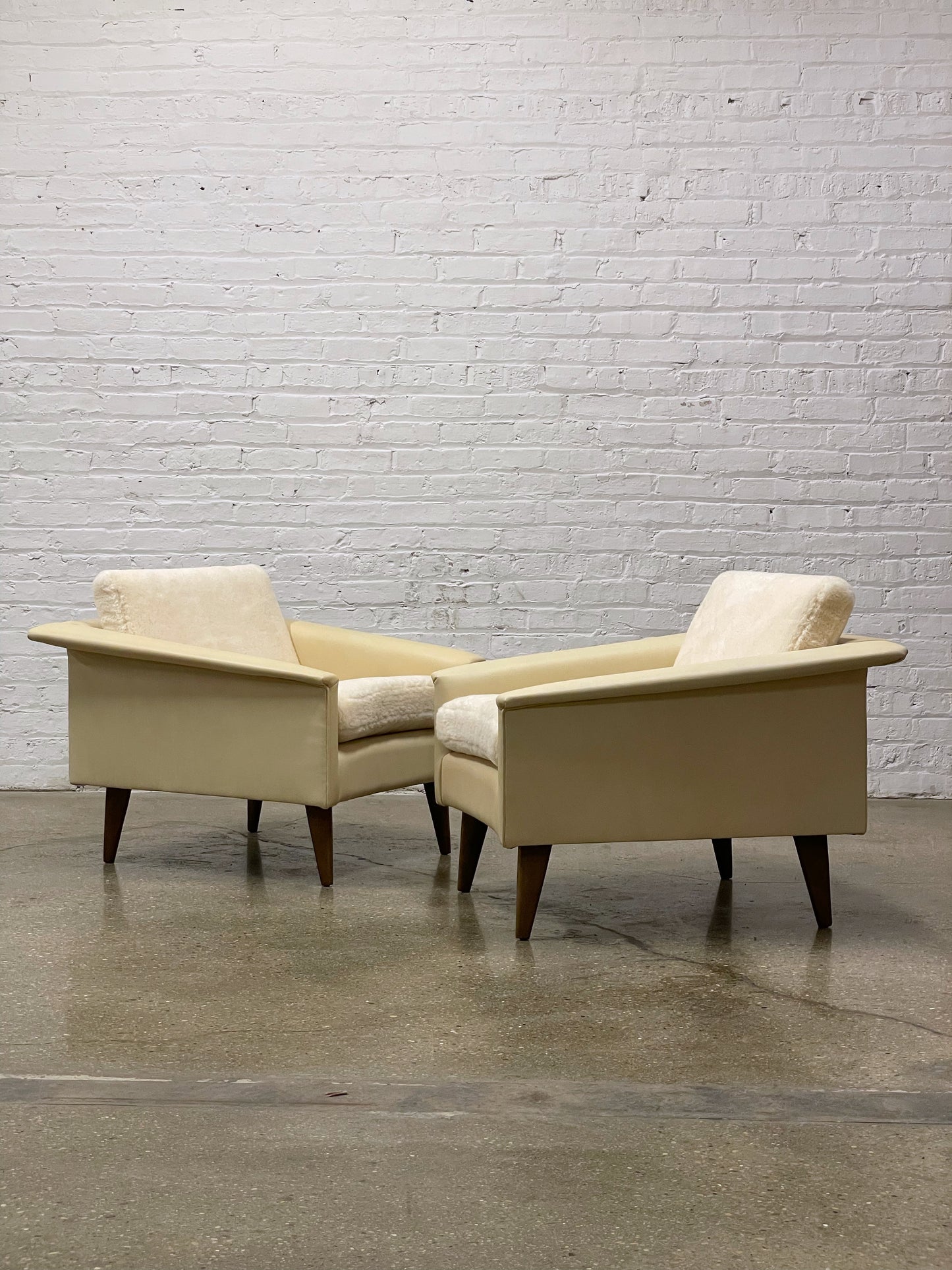 Sculptural Low Back Lounge Chairs
