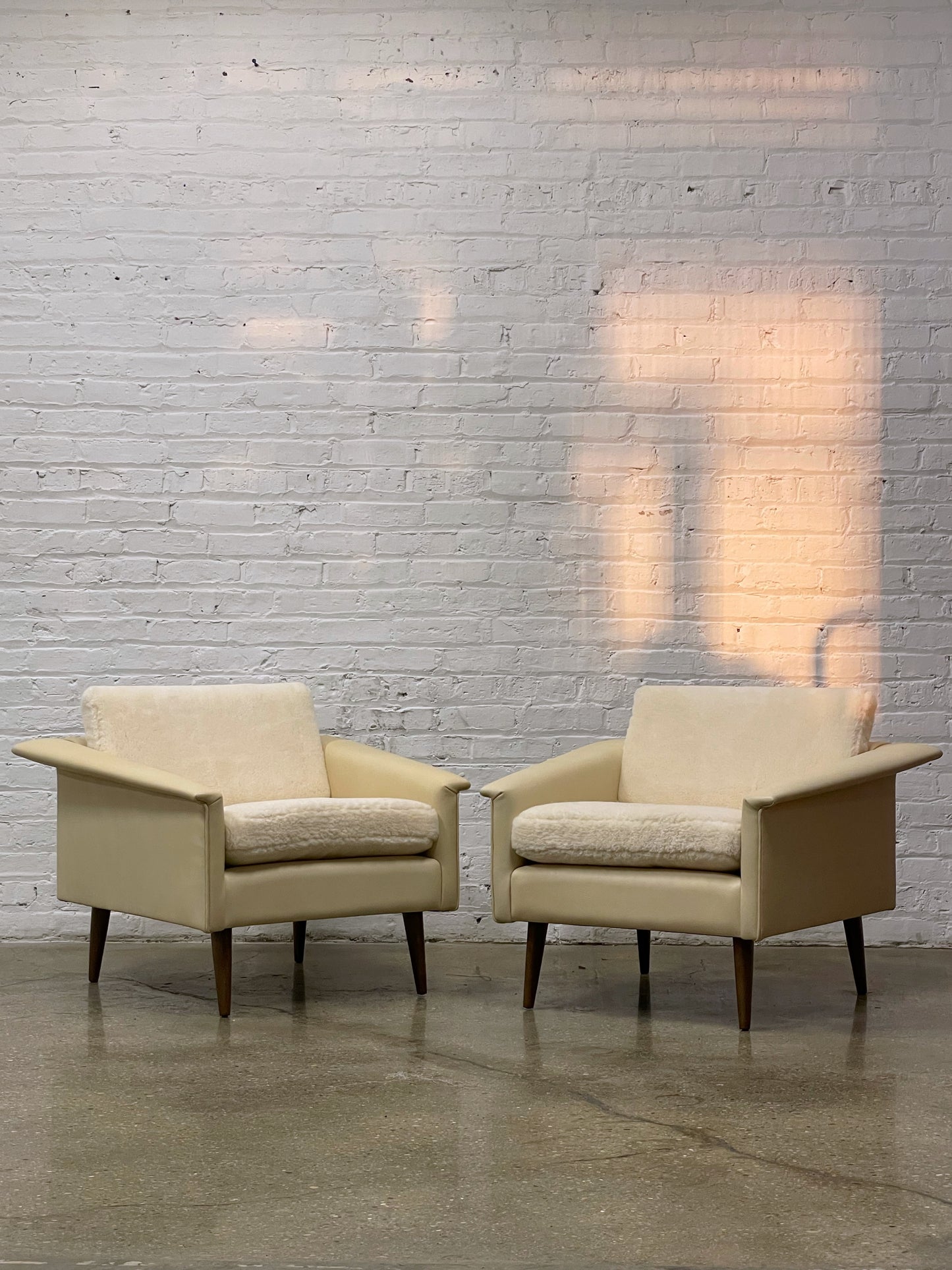Sculptural Low Back Lounge Chairs