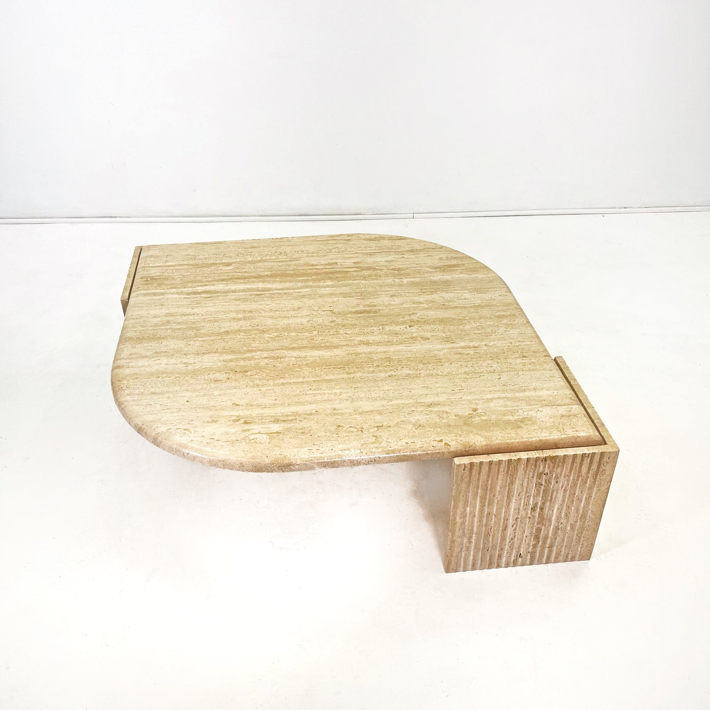 Travertine Teardrop Coffee Table