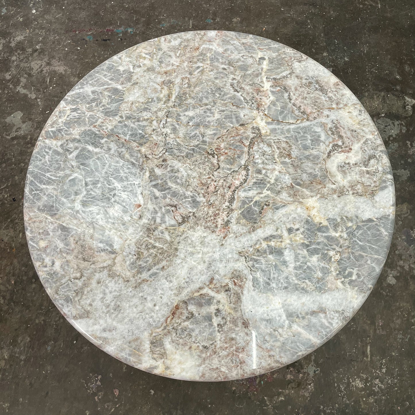 Calacatta Marble Cafe Table attributed to Nicos Zographos