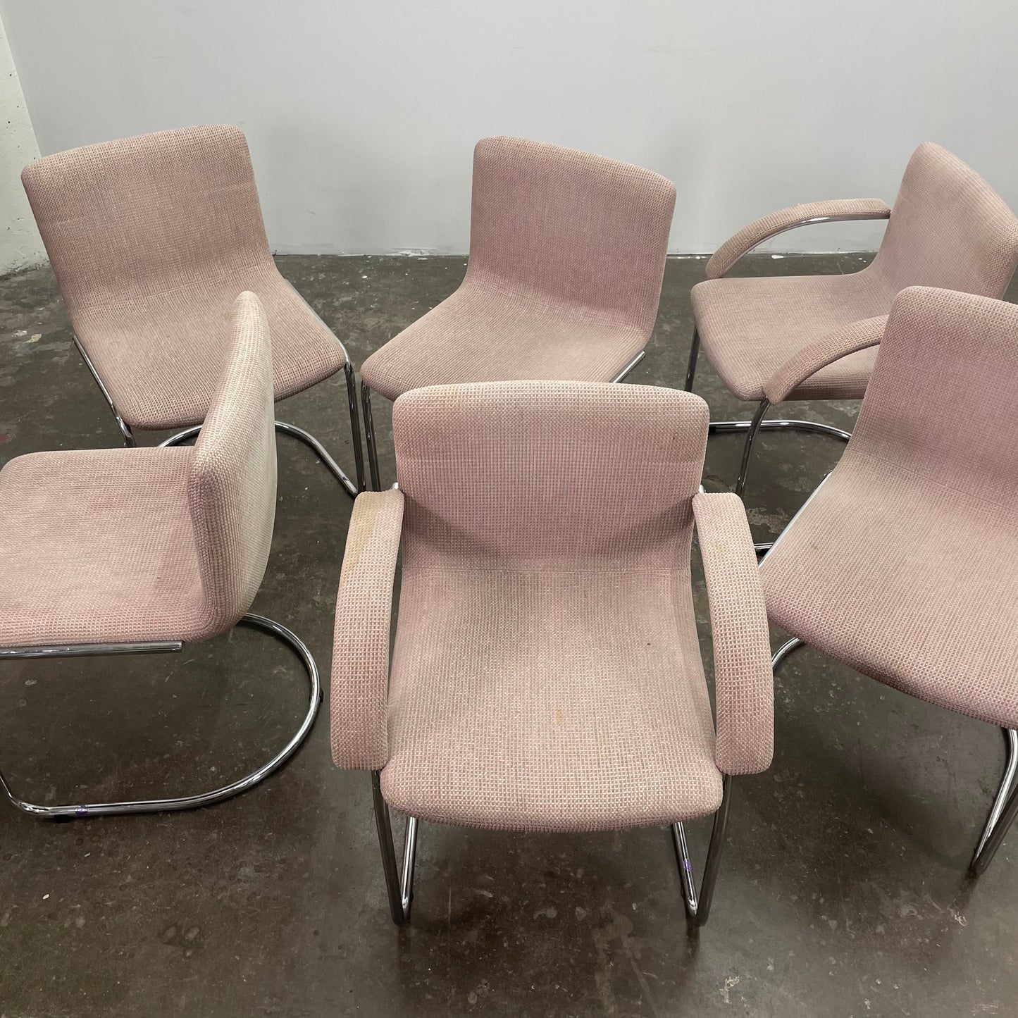 Giovanni Offredi for Saporiti Cantilever Dining Chairs