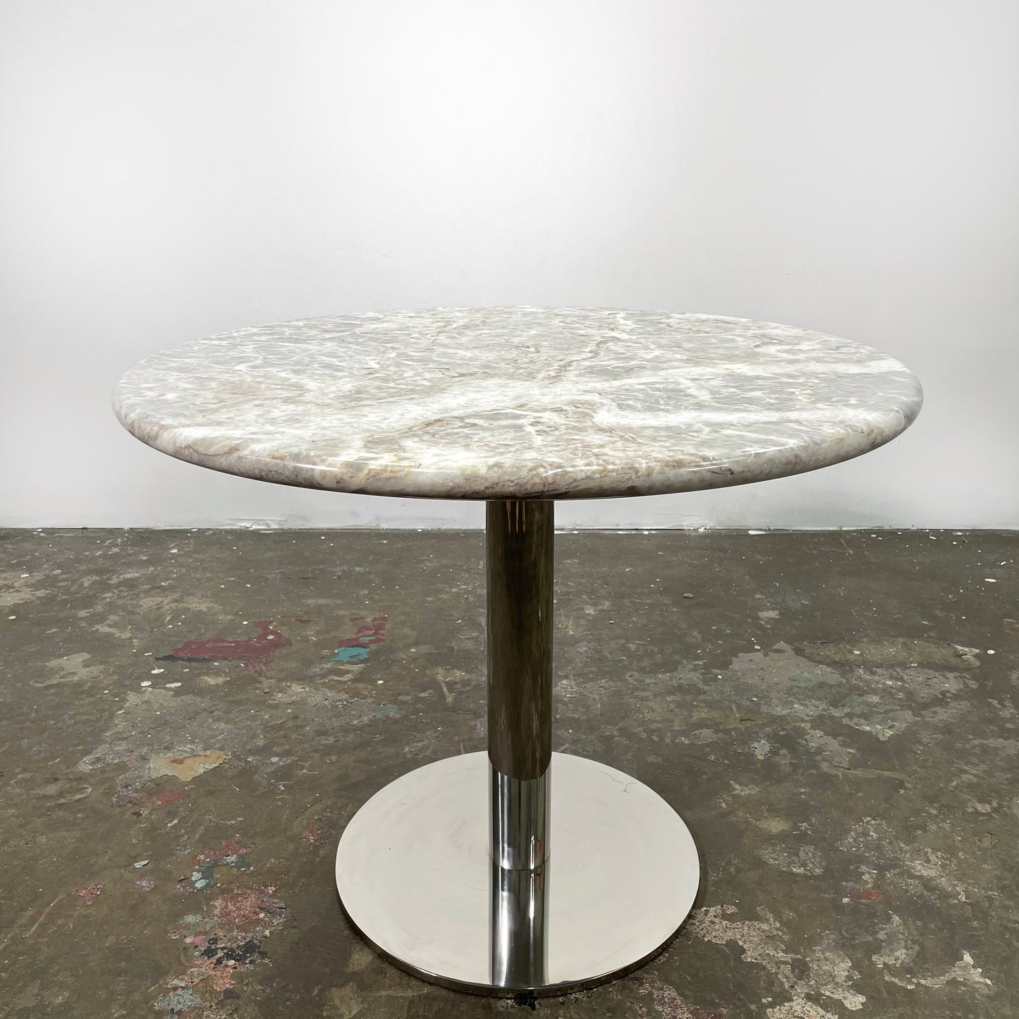 Calacatta Marble Cafe Table attributed to Nicos Zographos