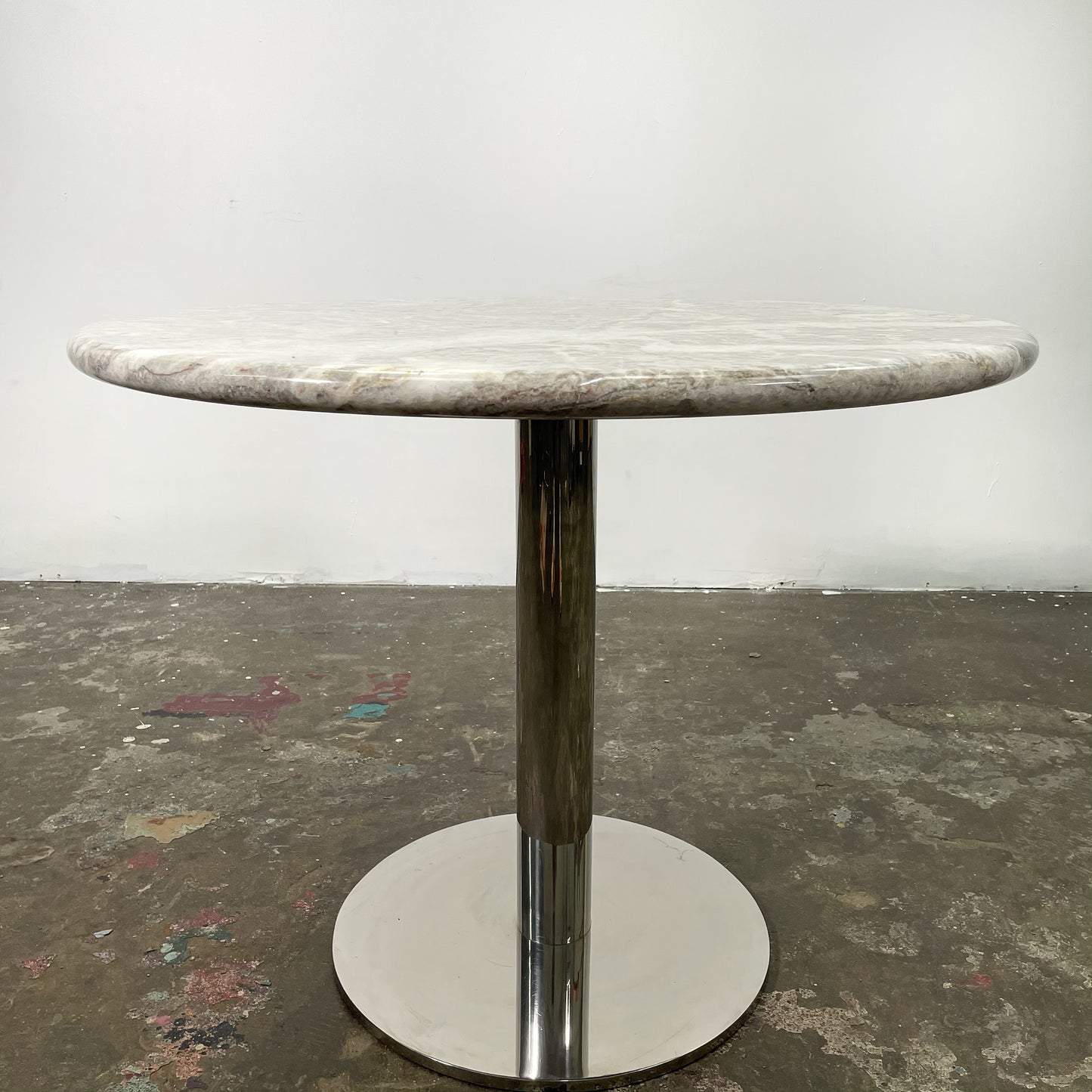 Calacatta Marble Cafe Table attributed to Nicos Zographos