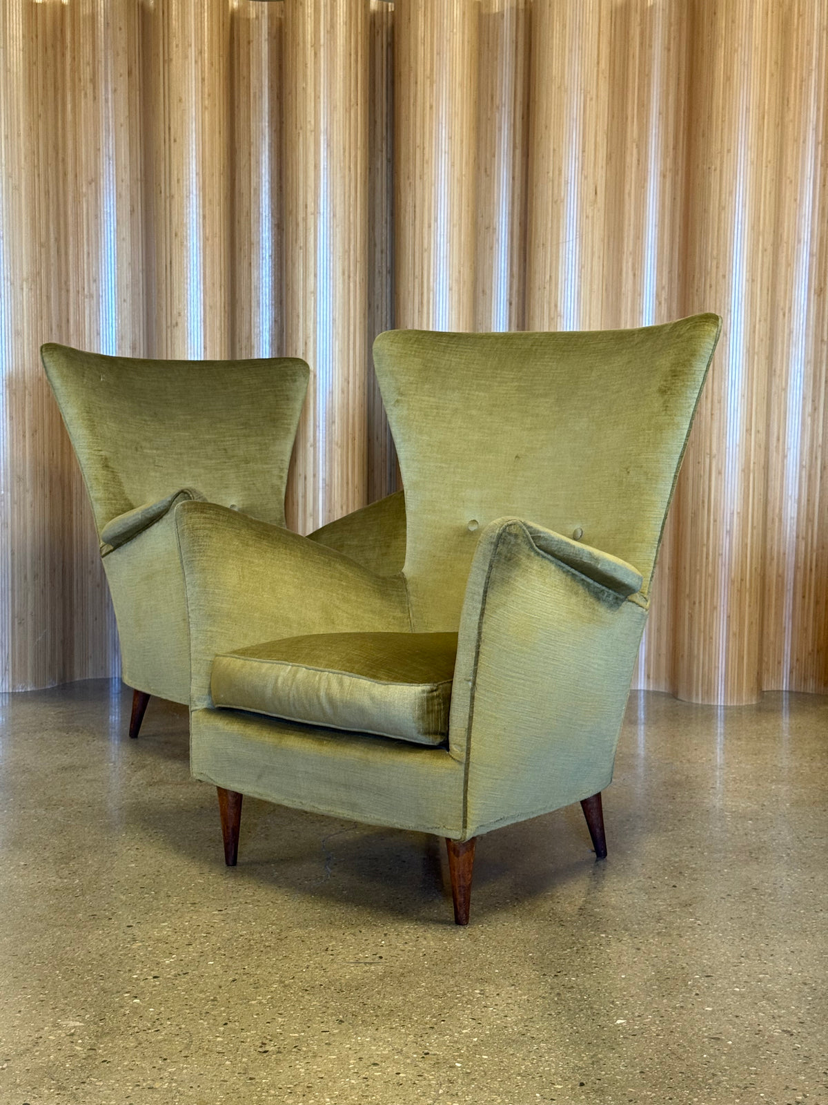 Pair of Italian Wingback Armchairs