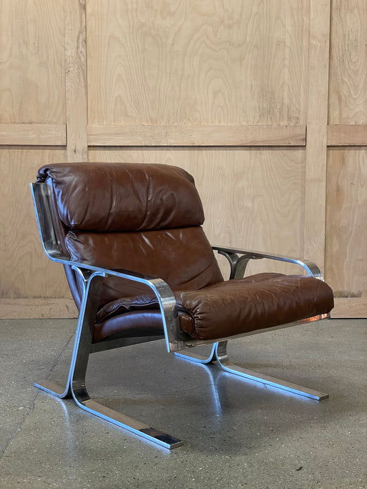 Chrome and Leather Lounge