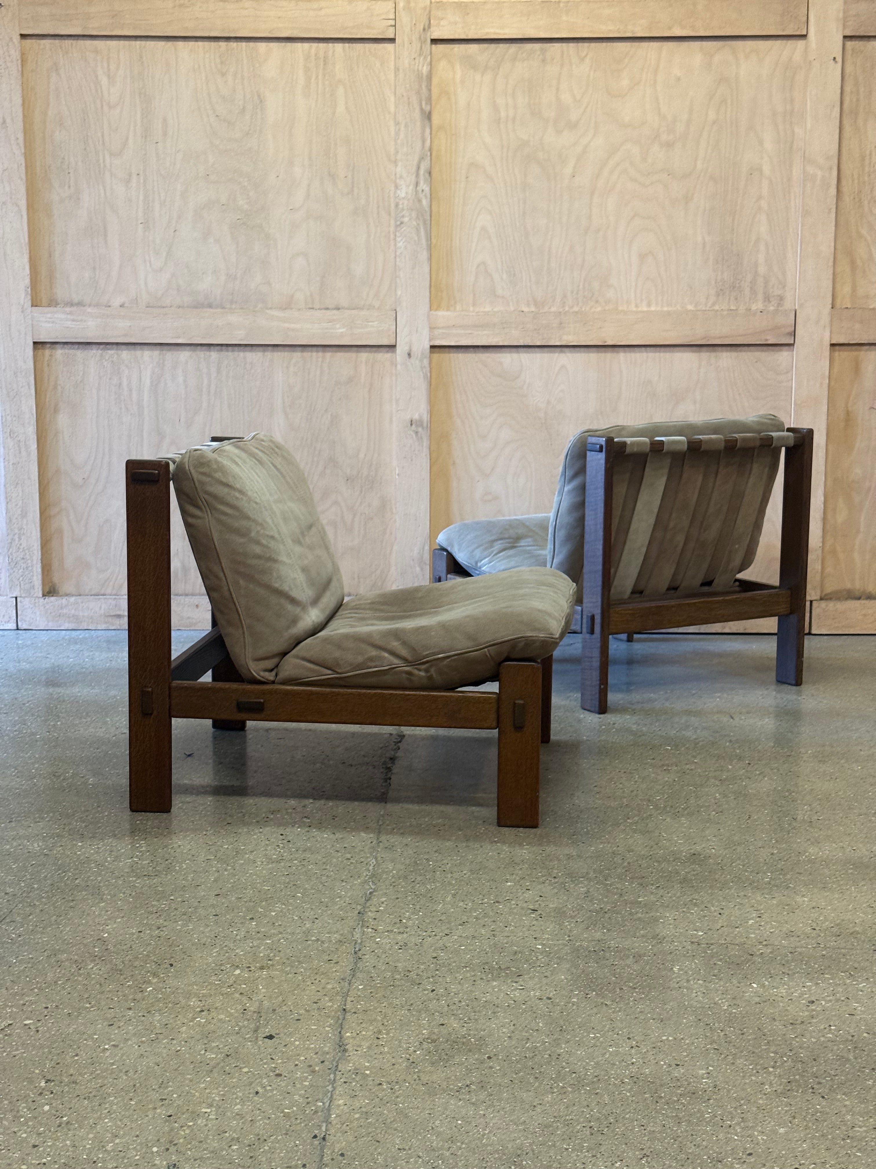 Dutch Oak Sling Chairs