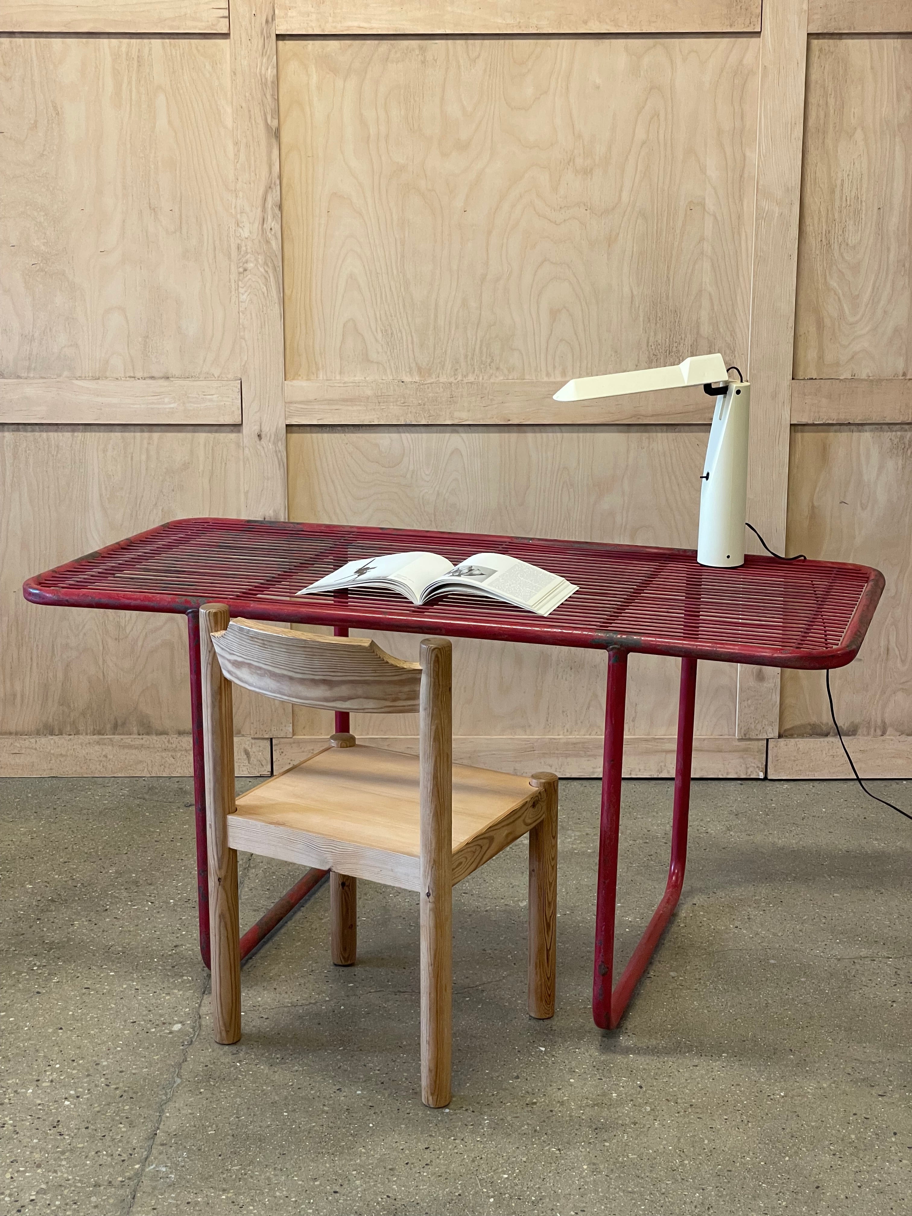 Red Industrial Table