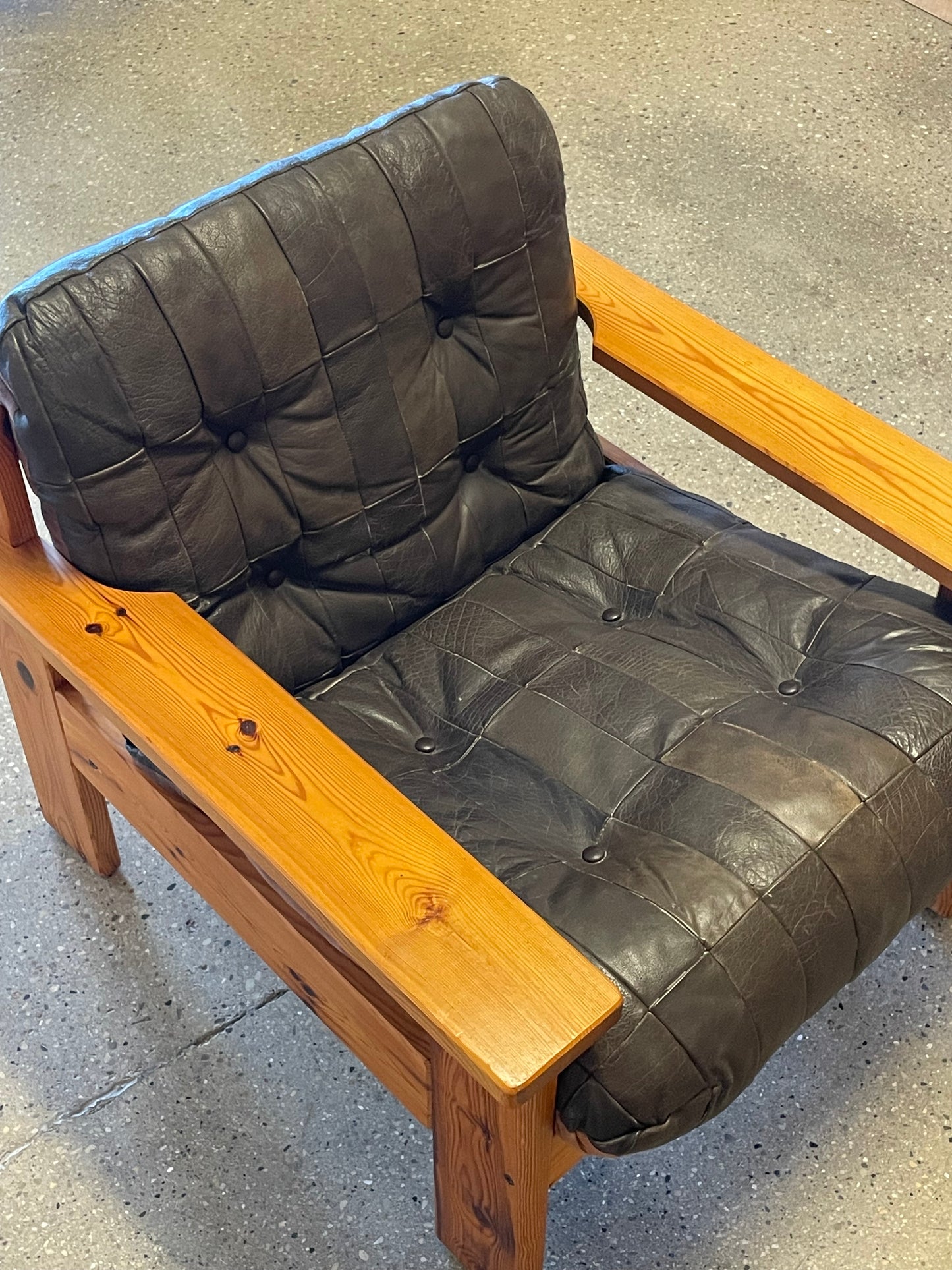 Pair of Pine Lounge Chairs