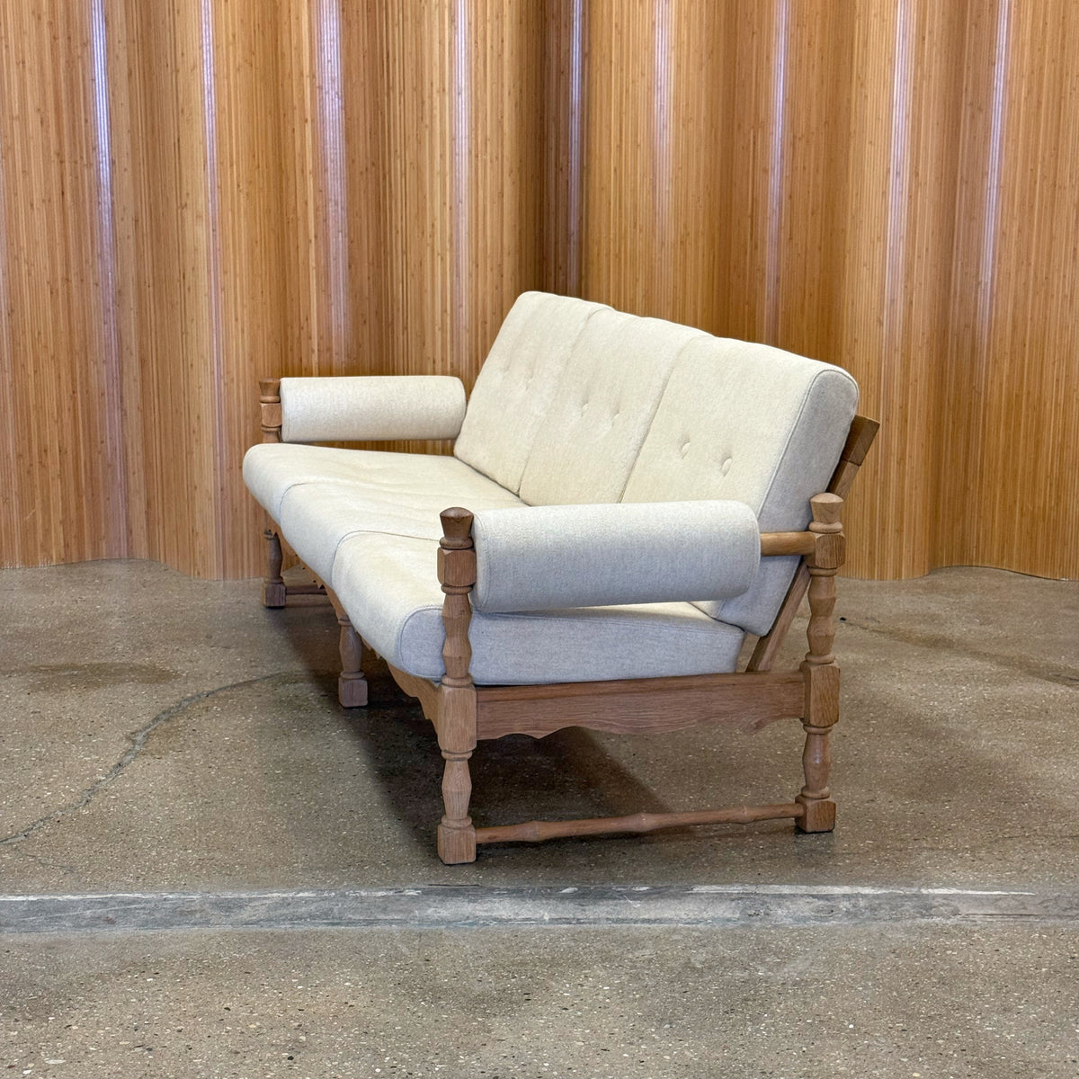 Danish Oak Frame Sofa