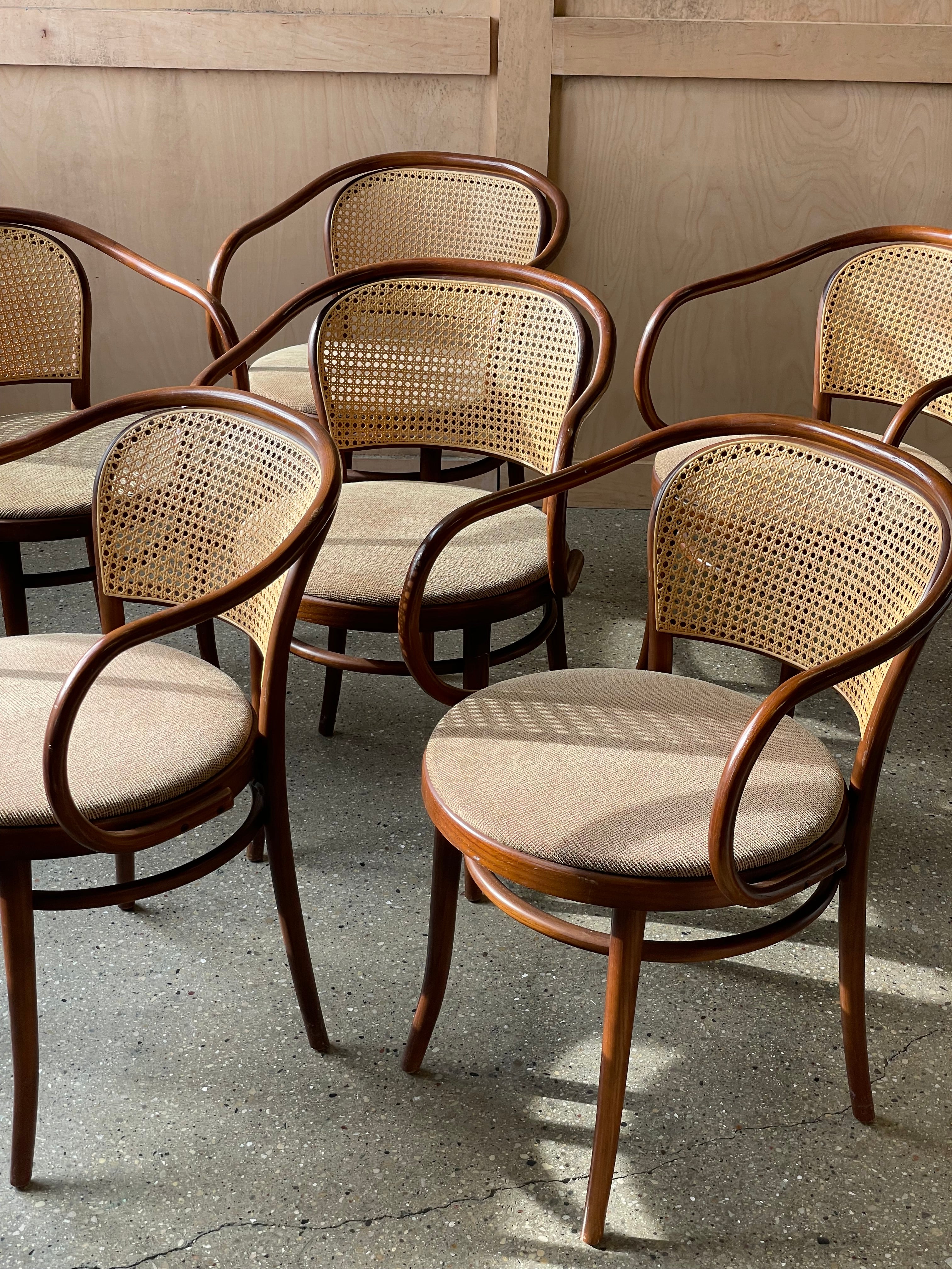 Set of six Thonet dining chairs