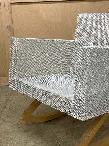 Custom made wire mesh rocking chair