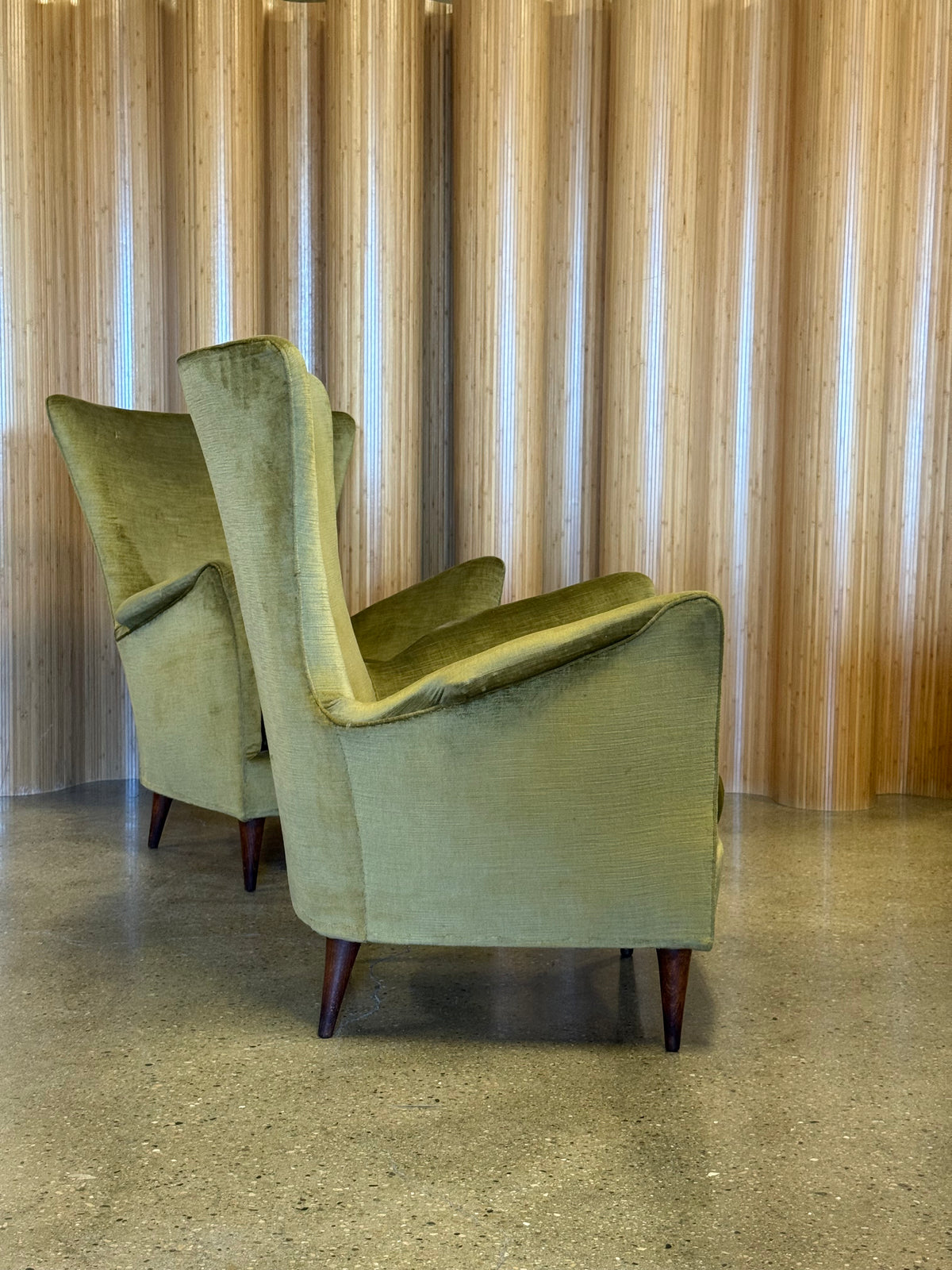 Pair of Italian Wingback Armchairs