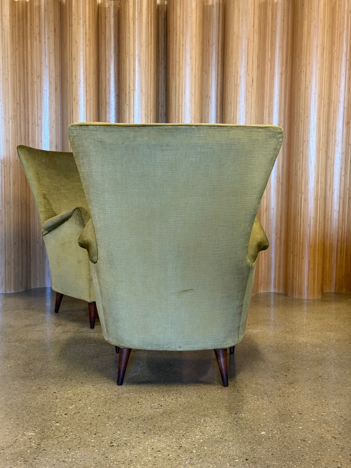 Pair of Italian Wingback Armchairs
