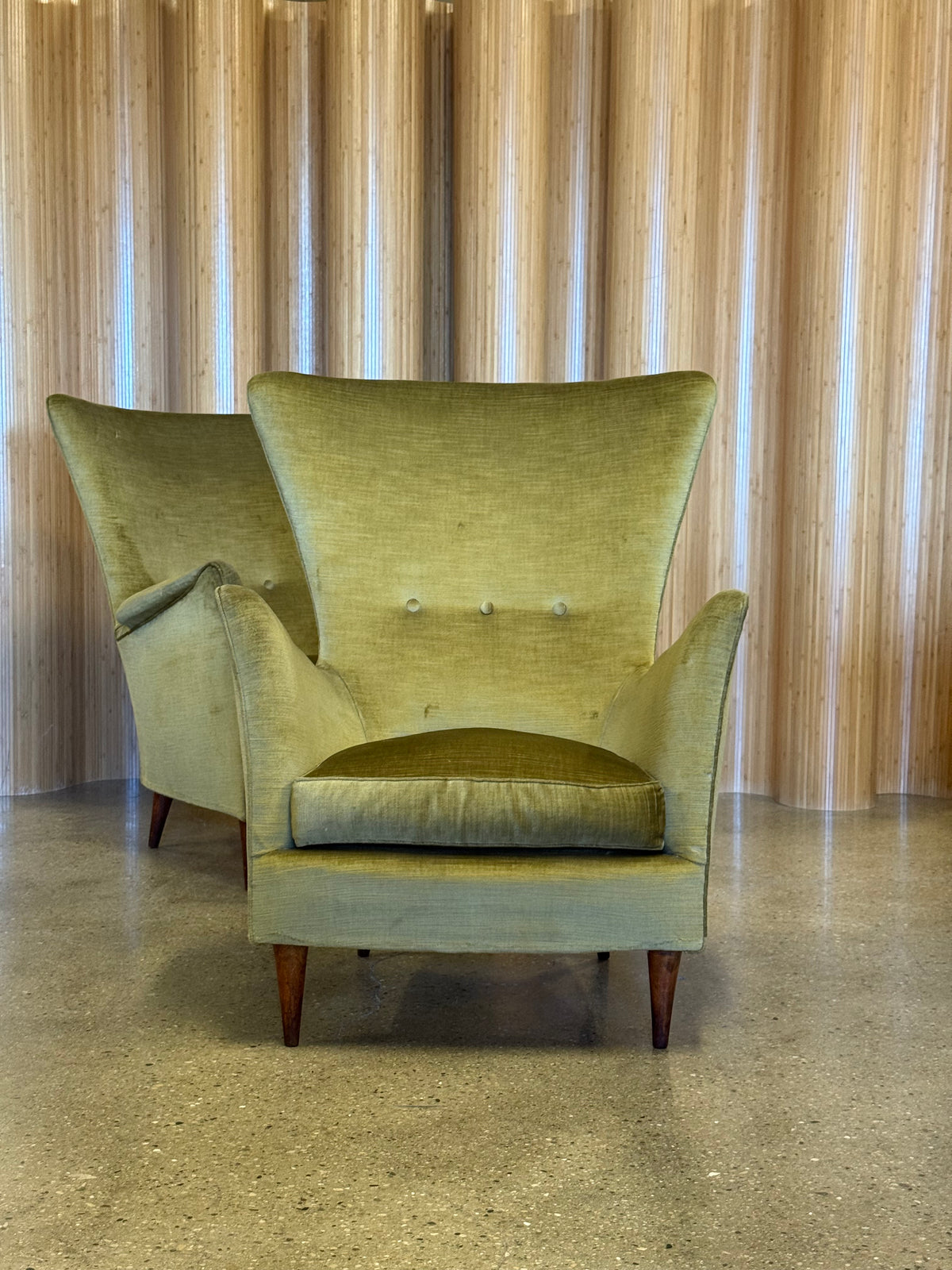 Pair of Italian Wingback Armchairs