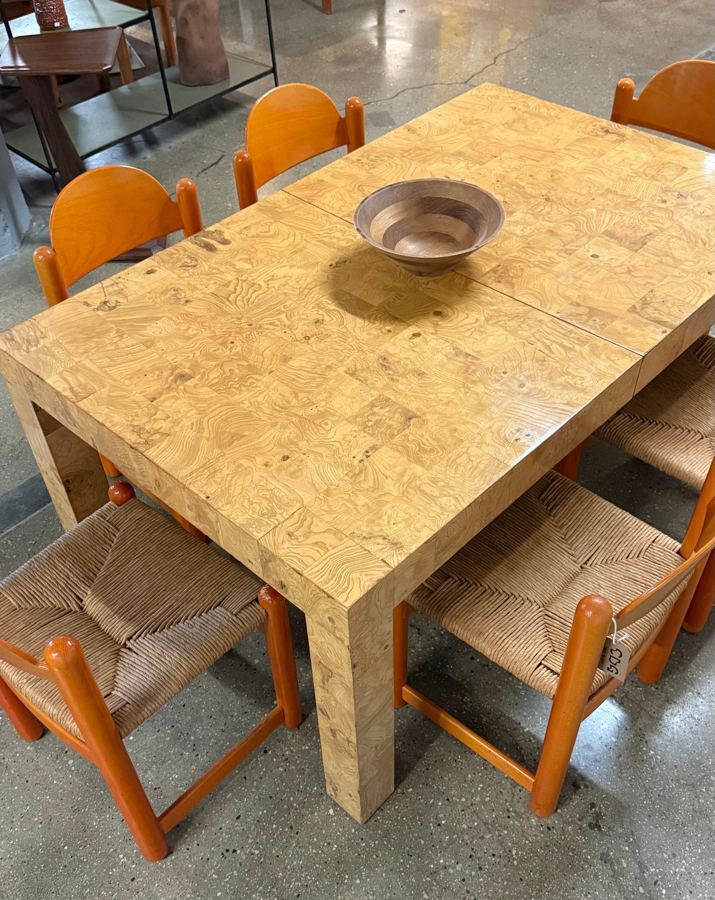 Milo Baughman Patchwork Burl Dining Table