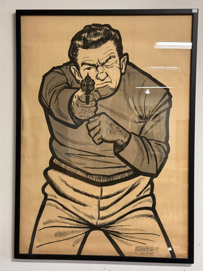 Framed Vintage Shooting Range Poster