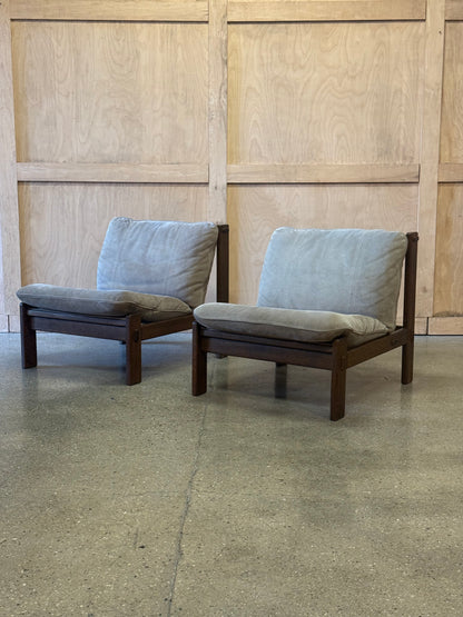 Pair of Dutch Oak Sling Chairs