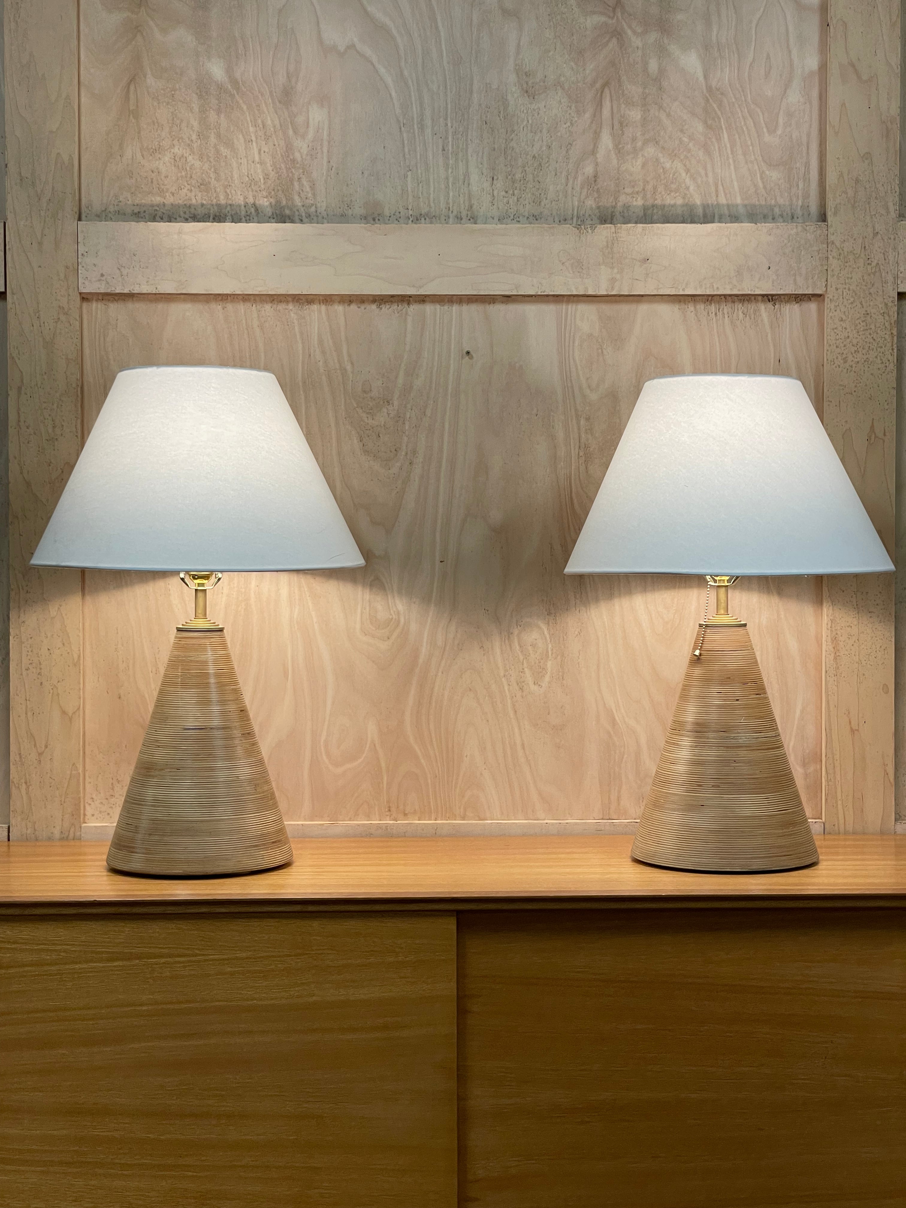Pair of custom made lamps