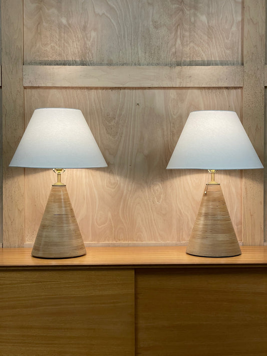 Pair of custom made lamps