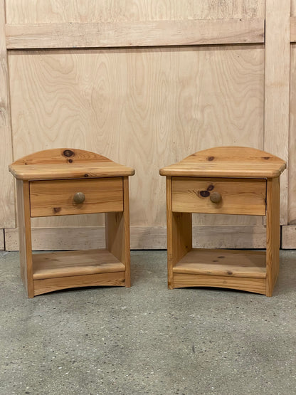 Scandinavian Pine Nightstands