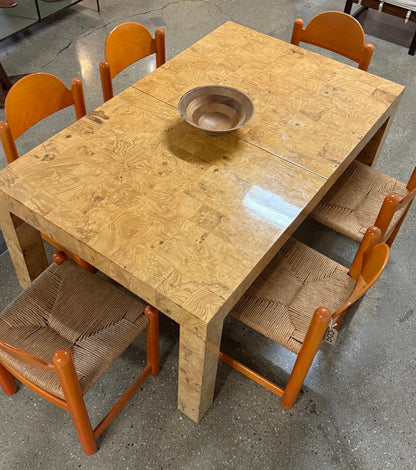 Milo Baughman Patchwork Burl Dining Table