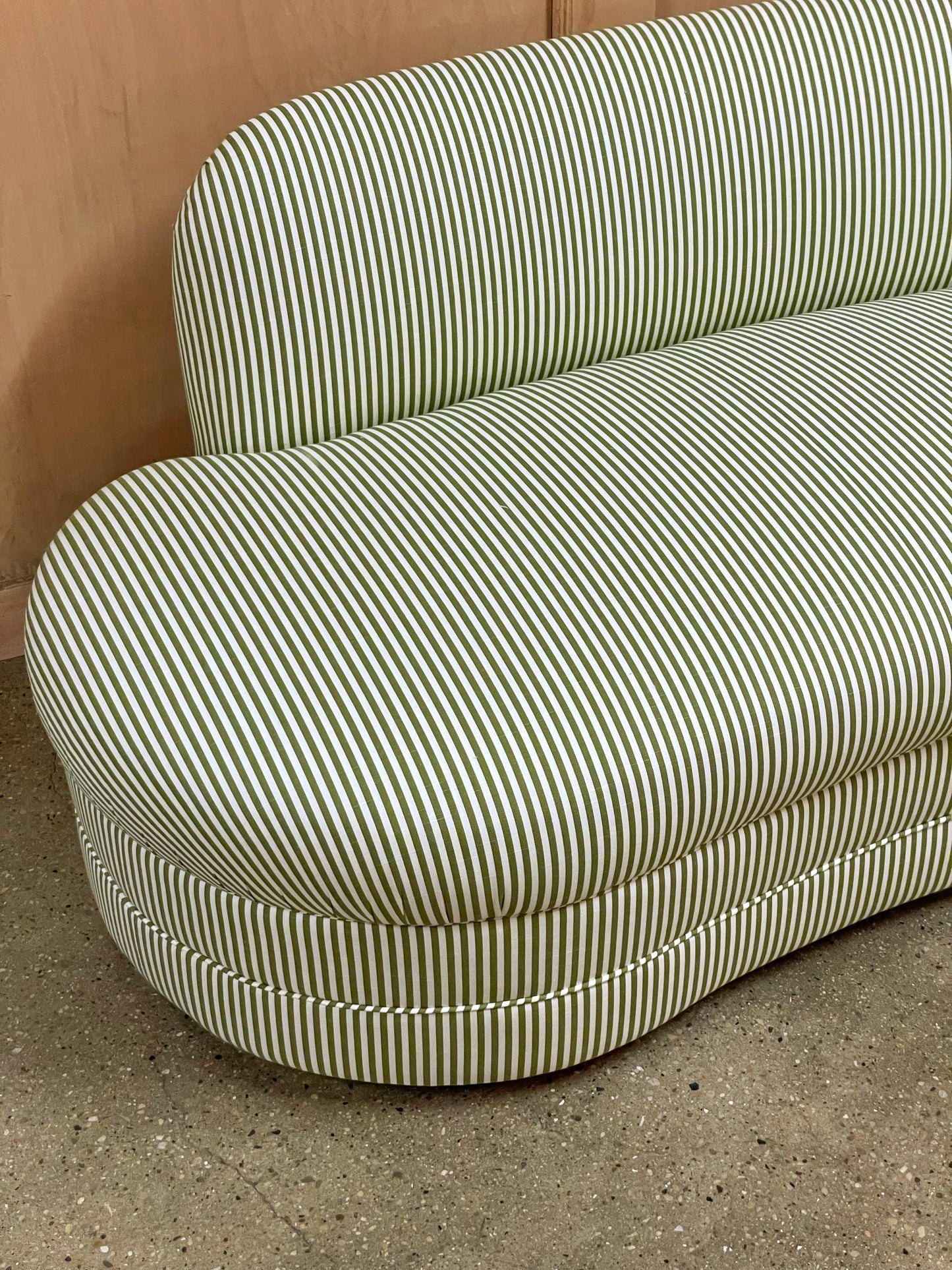 Striped chaise lounge