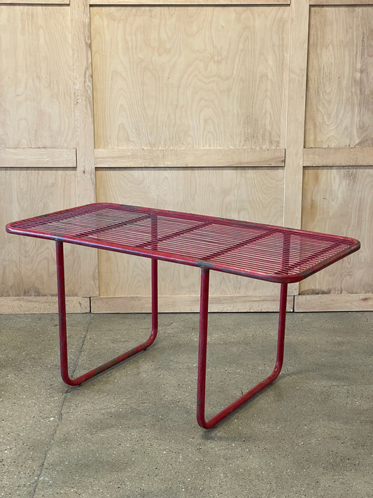 Red Industrial Table