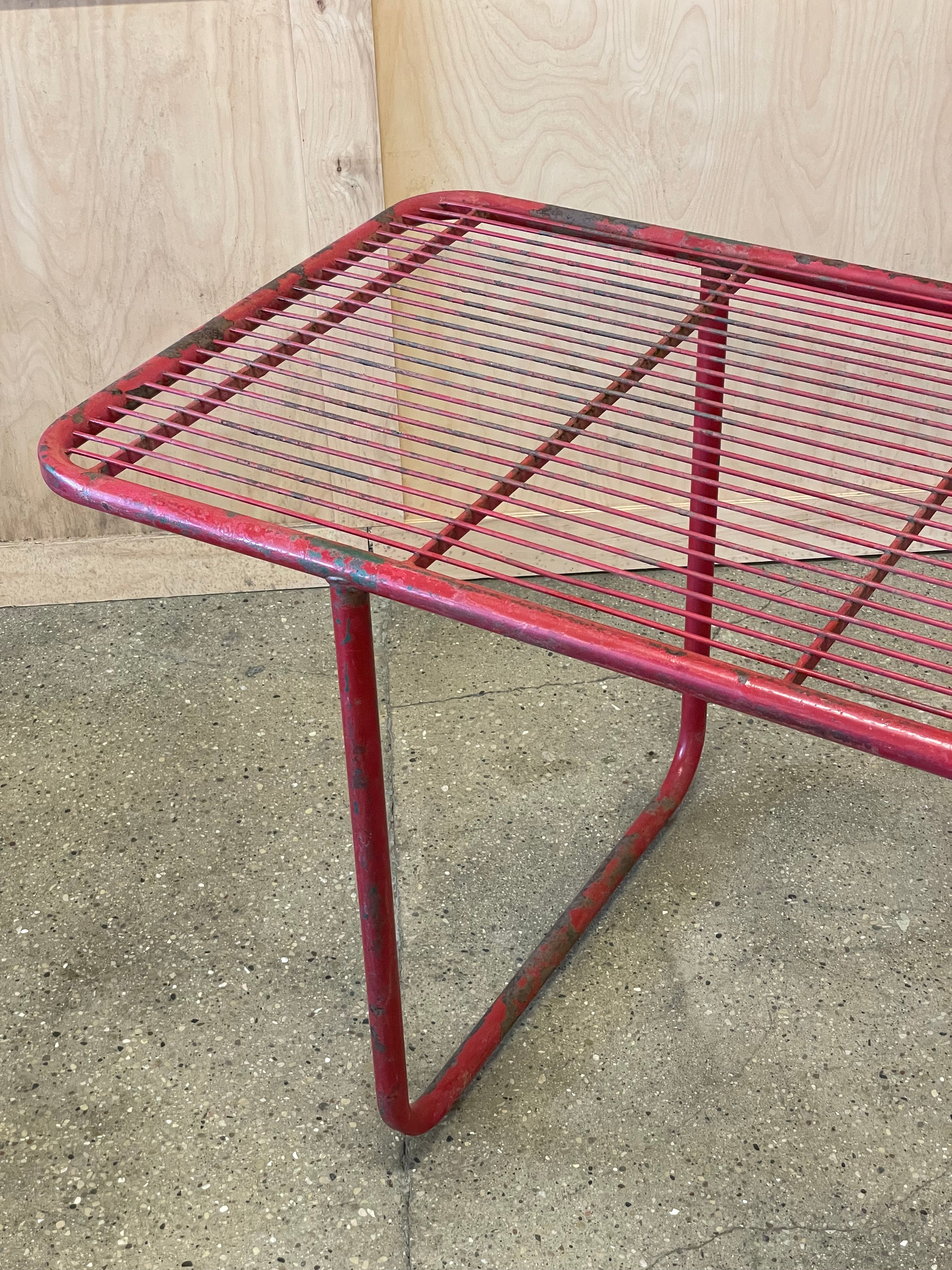 Red Industrial Table