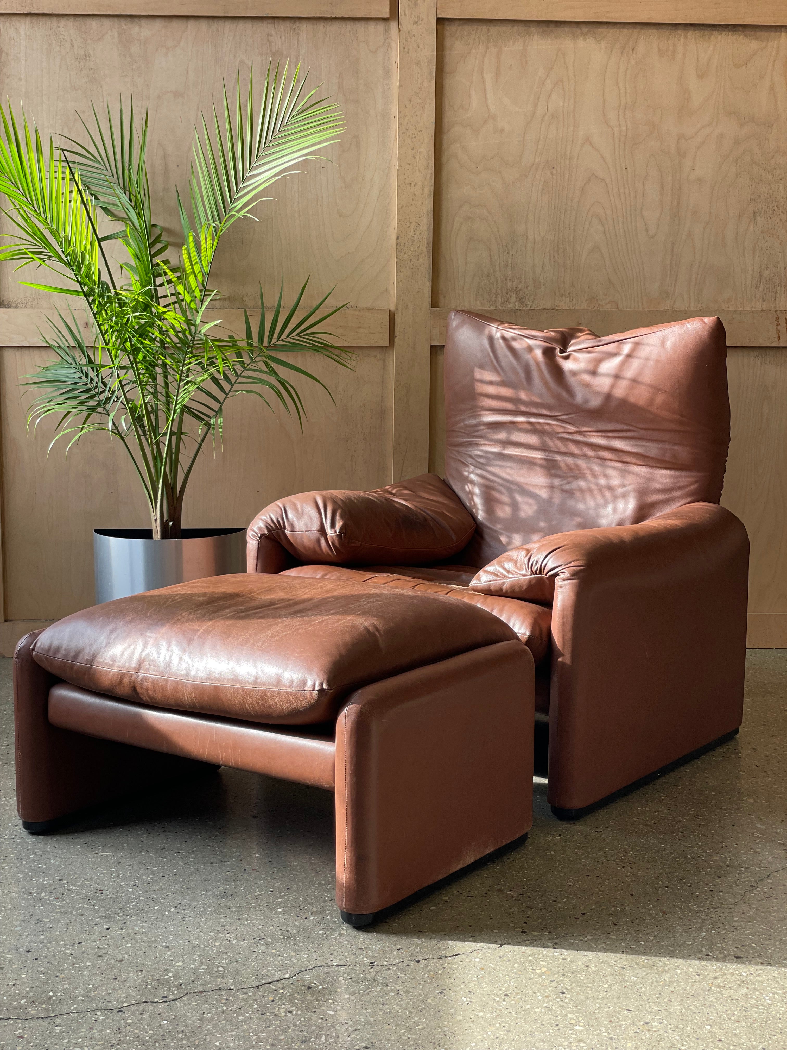 Maralunga chair and ottoman