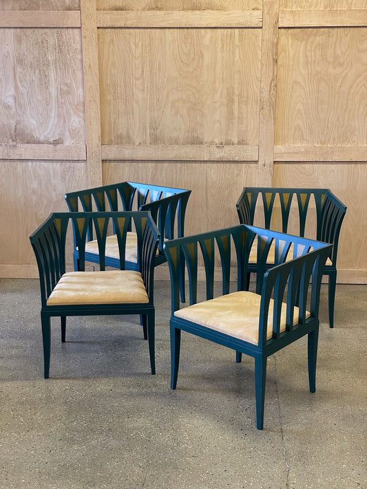 Eliel Saarinen Blue Chairs