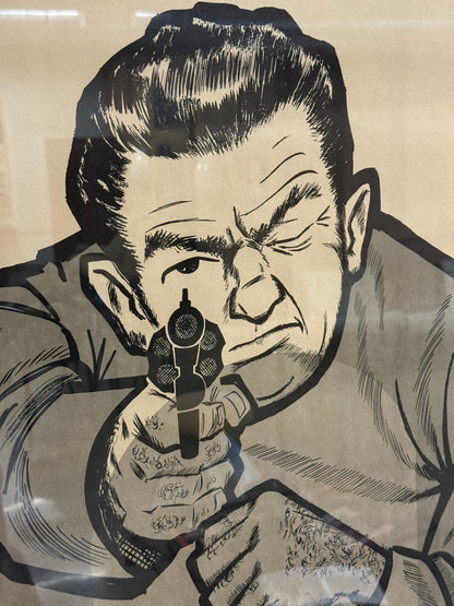 Framed Vintage Shooting Range Poster