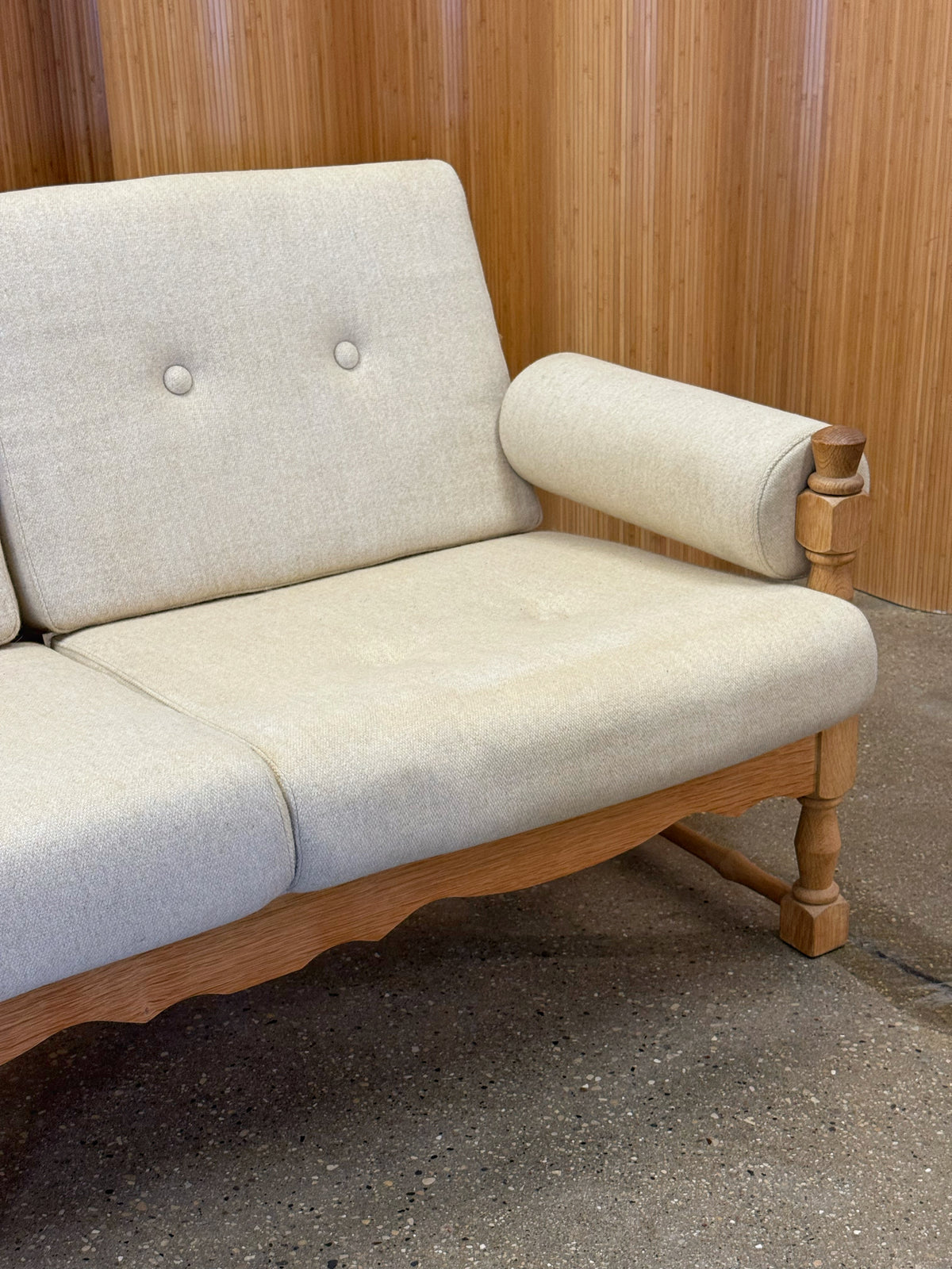 Danish Oak Frame Sofa