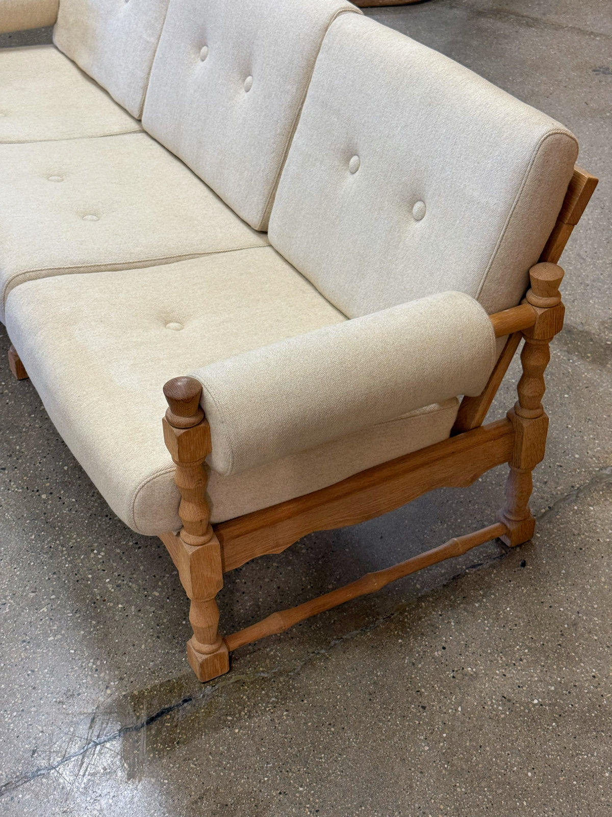 Danish Oak Frame Sofa