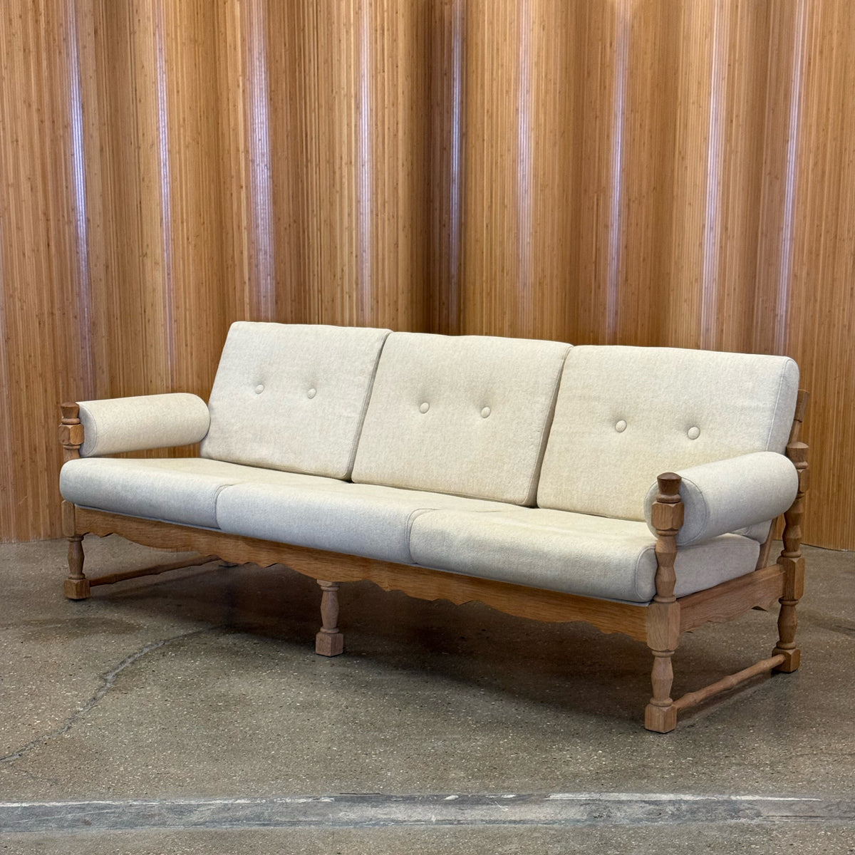 Danish Oak Frame Sofa