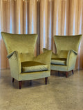 Pair of Italian Wingback Armchairs