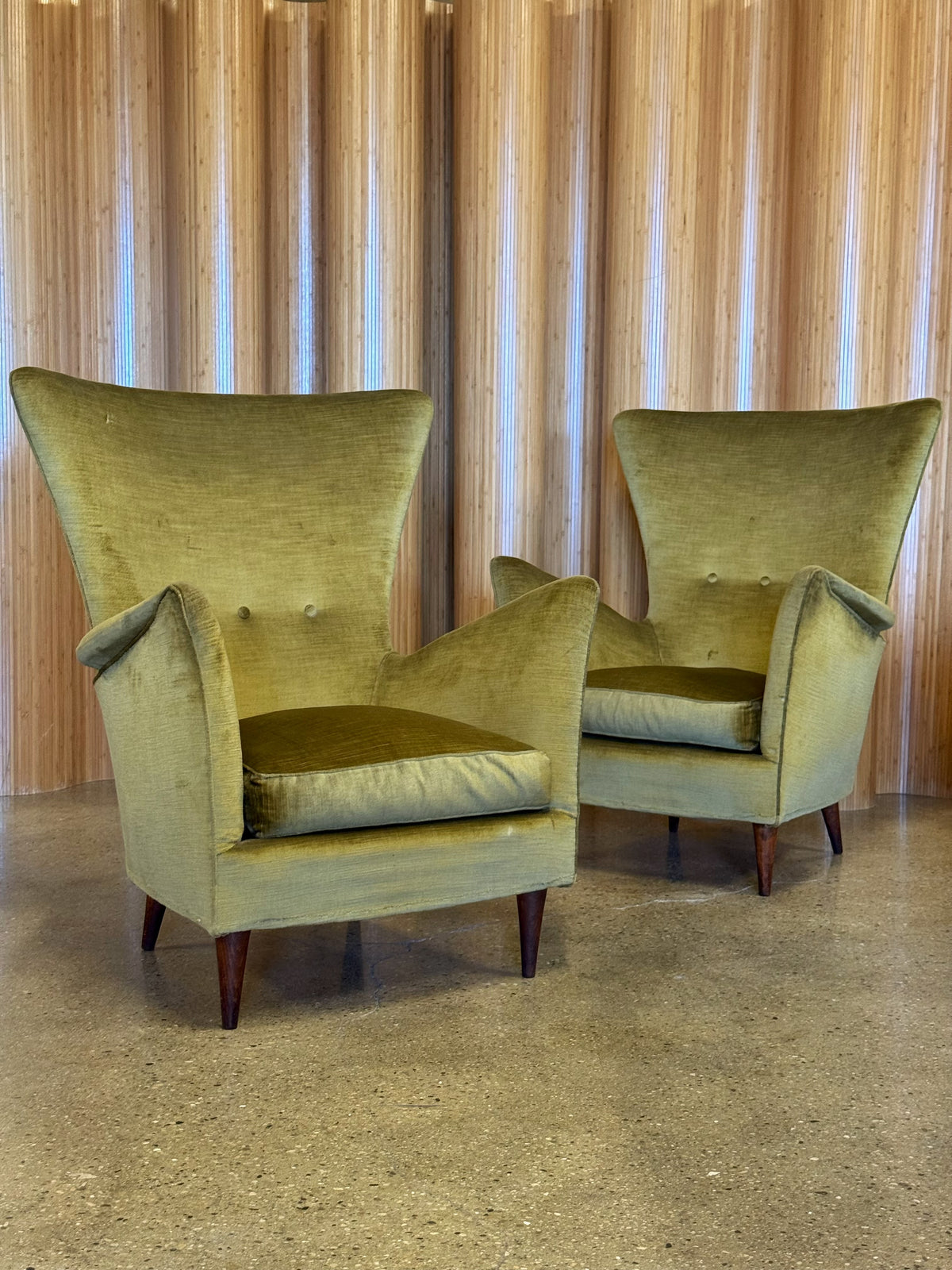 Pair of Italian Wingback Armchairs