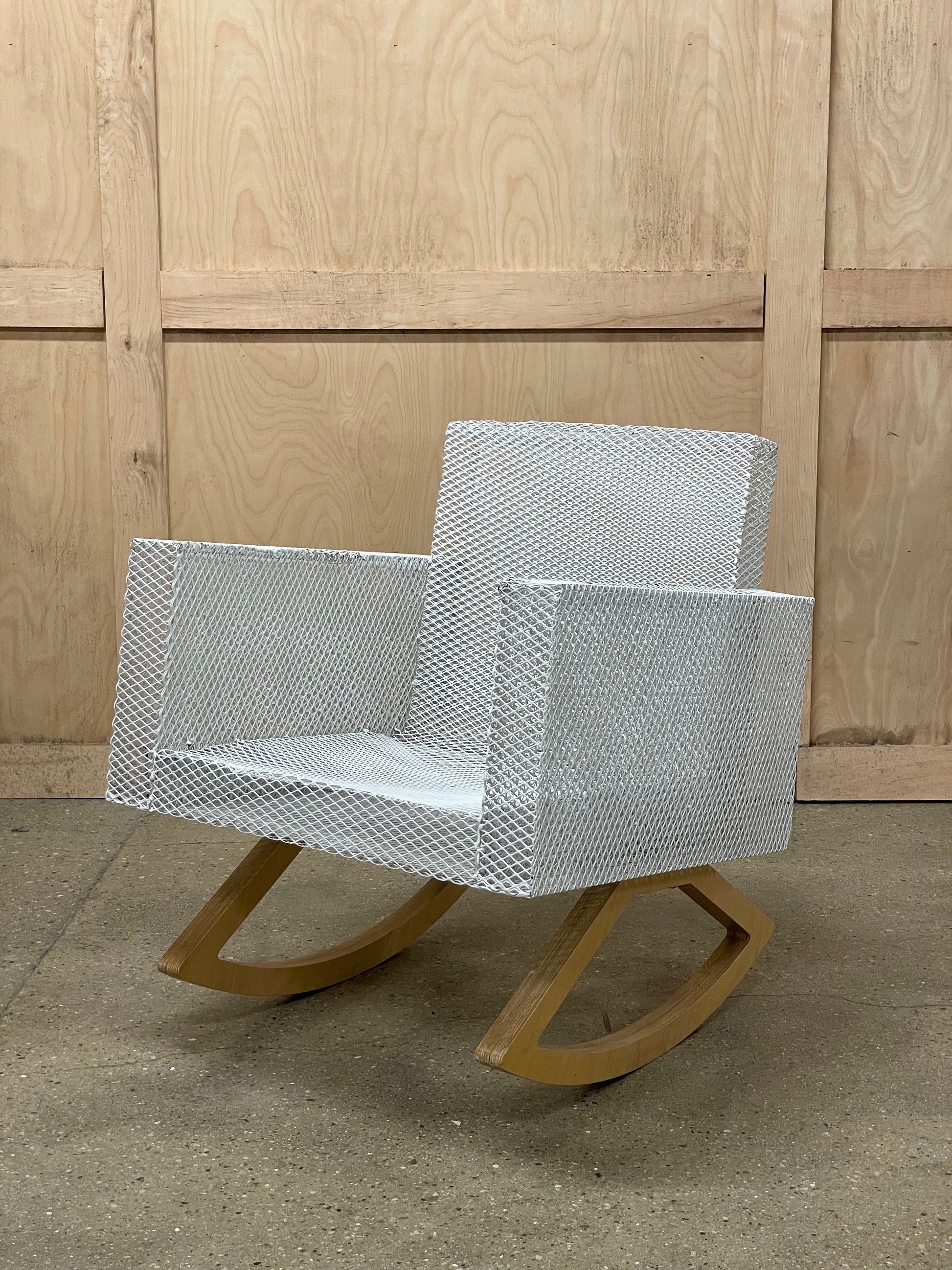 Custom made wire mesh rocking chair Chancelor Davis