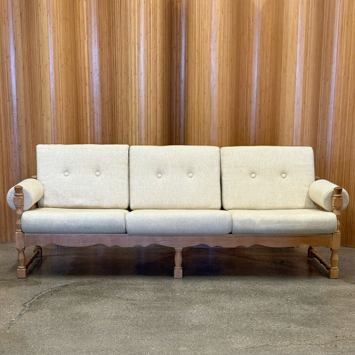 Danish Oak Frame Sofa
