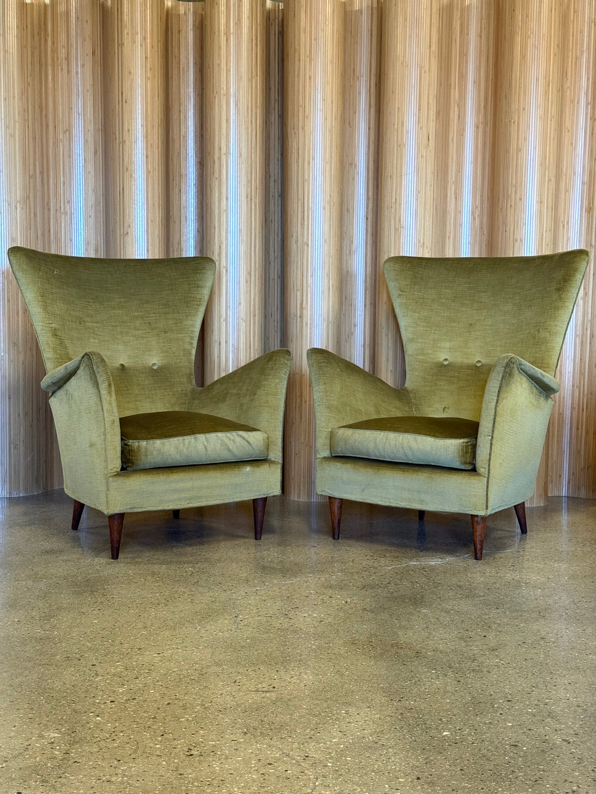 Pair of Italian Wingback Armchairs