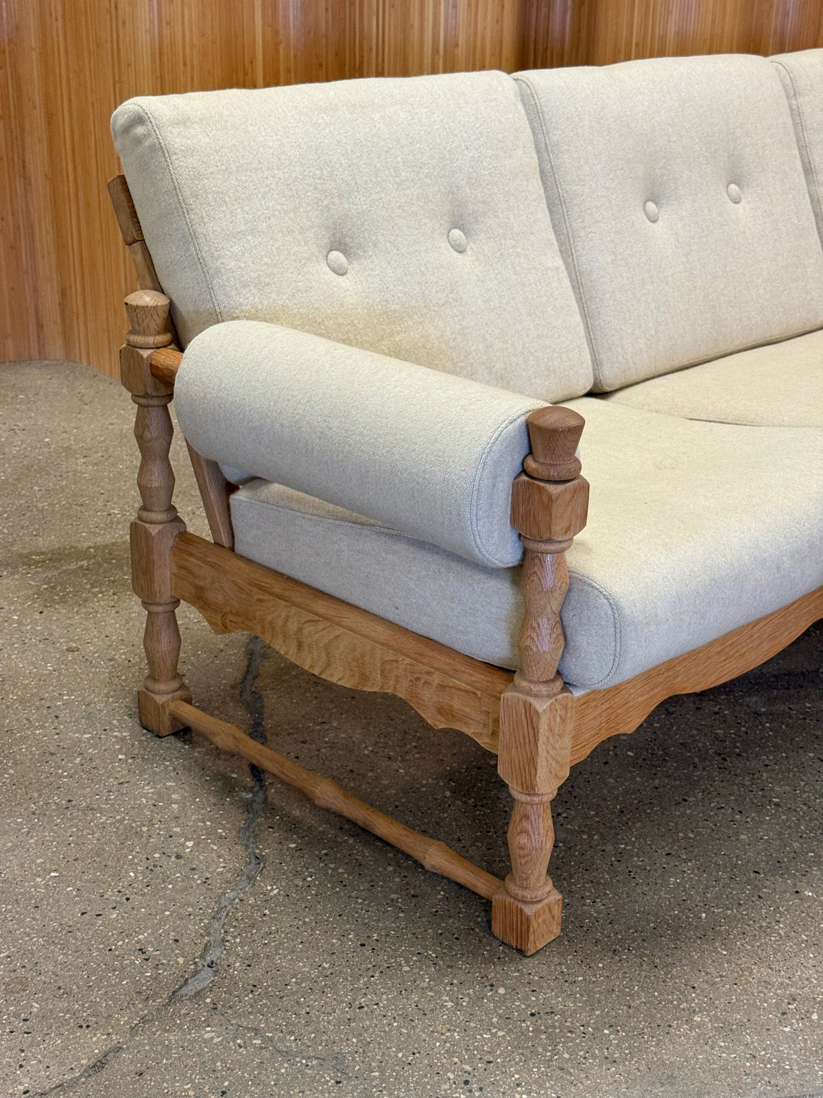 Danish Oak Frame Sofa