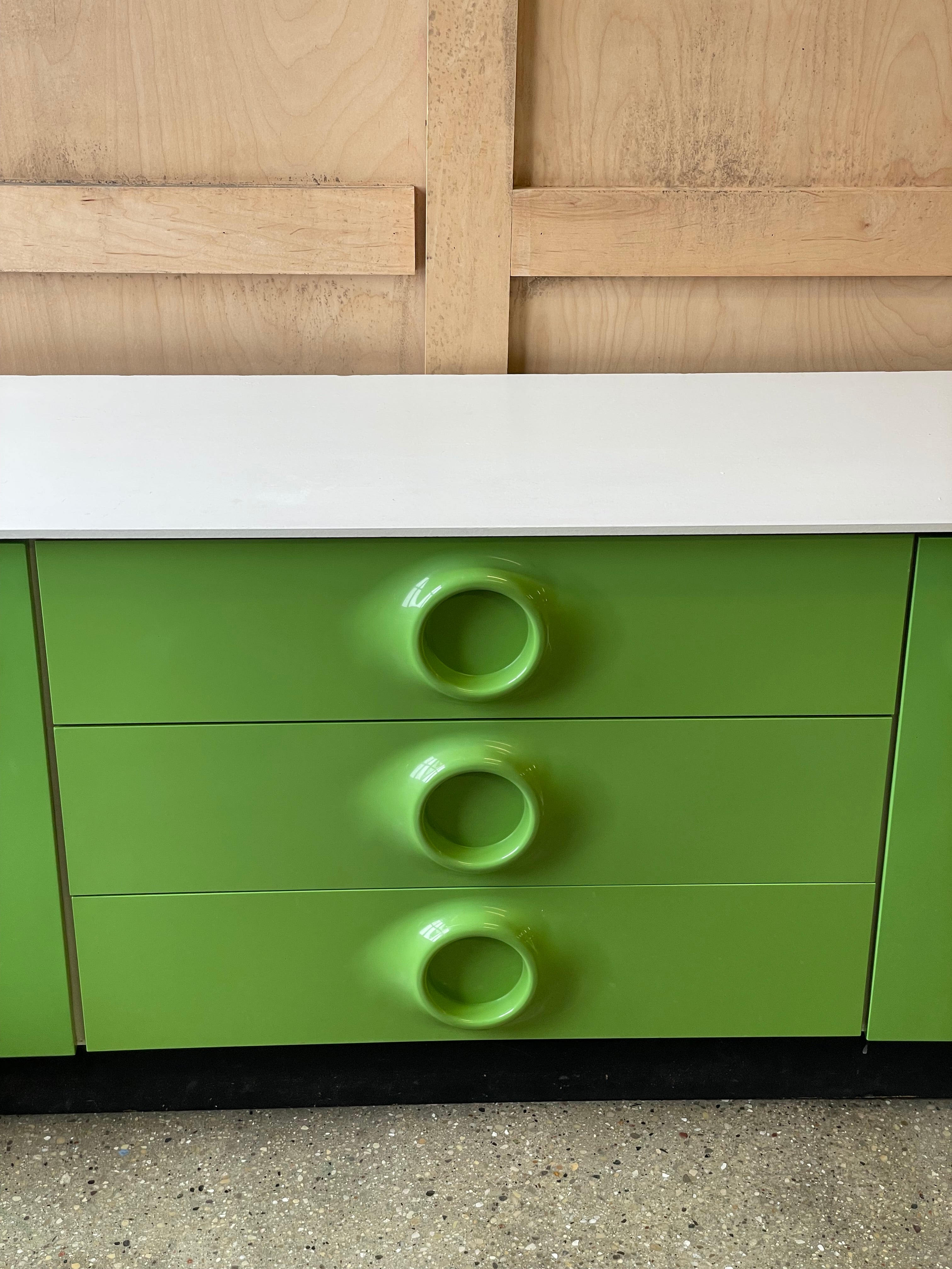 Green Treco Credenza by Giovanni Maur
