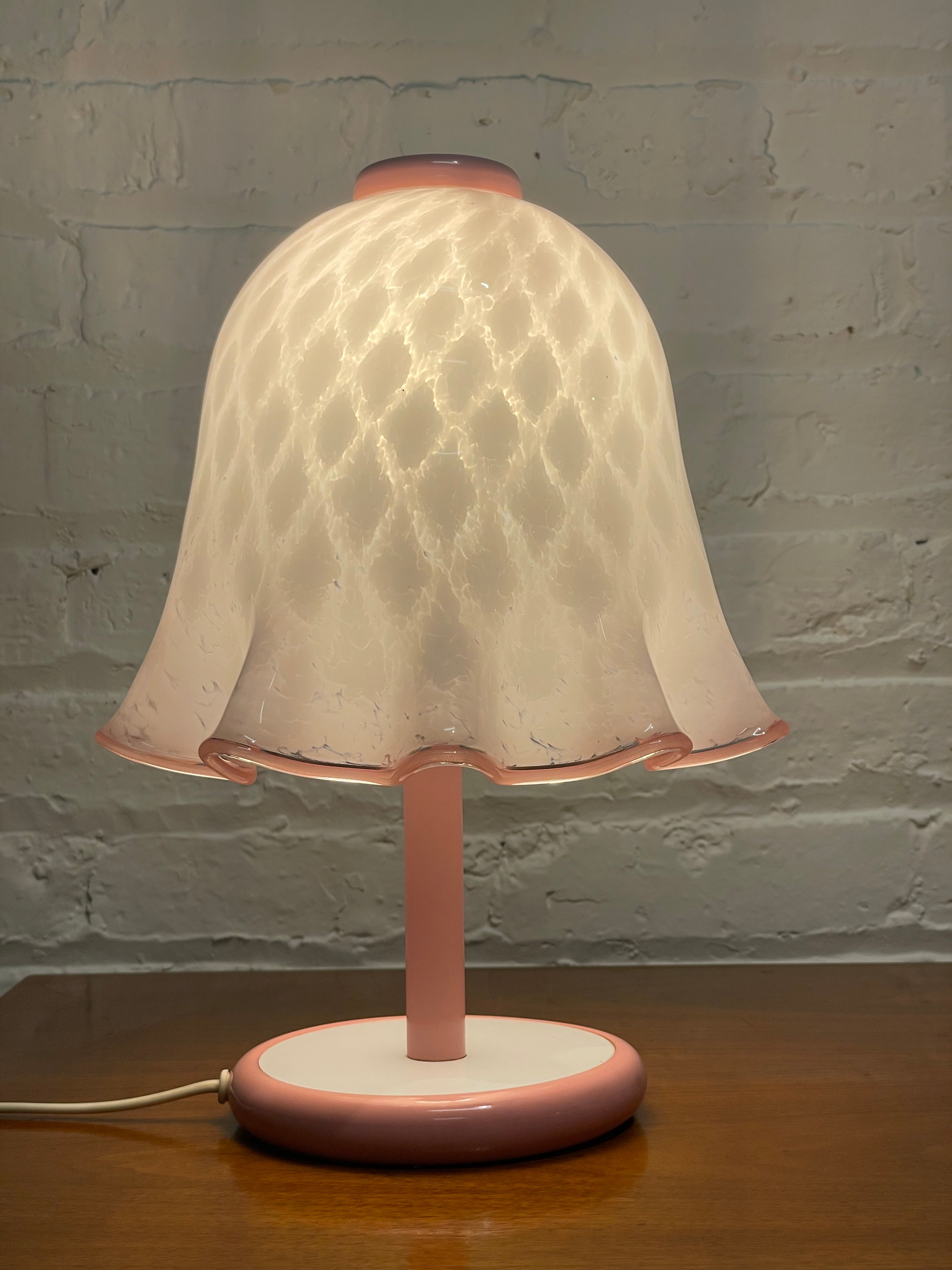 Pink Murano Table Lamp