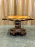 Handcrafted Folk Art Parquetry Table