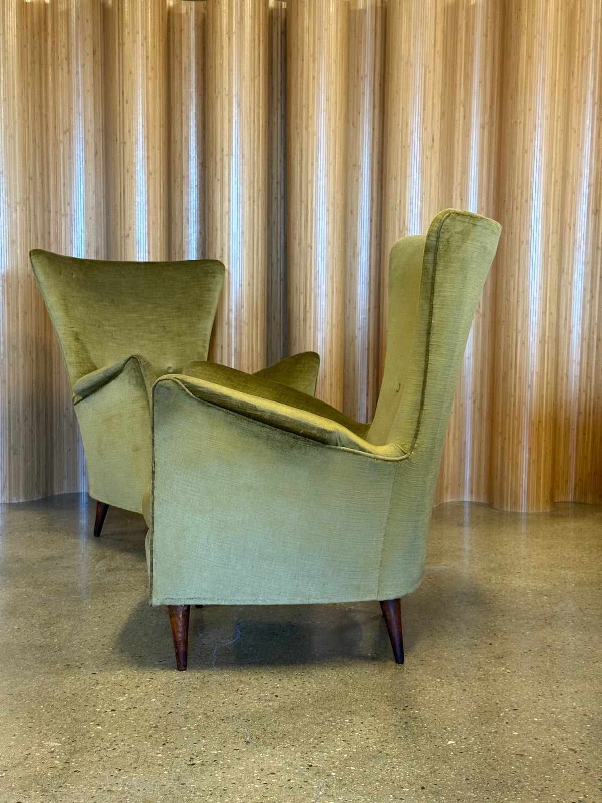 Pair of Italian Wingback Armchairs