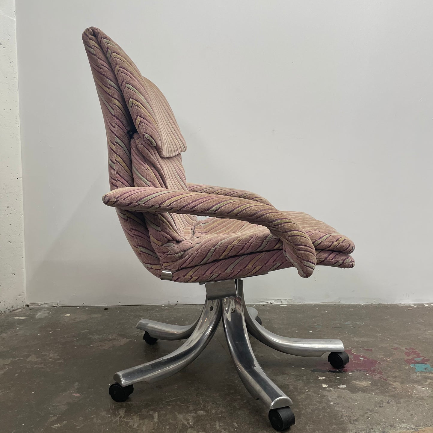 Saporiti “Onda” Executive Desk Chair in Missoni Fabric
